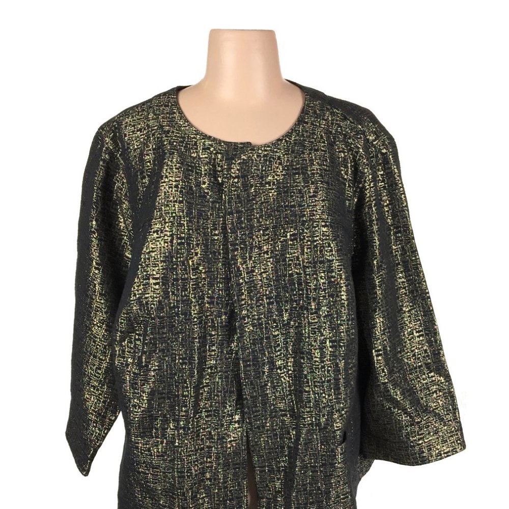 Unbranded Womens Metallic Open Evening Plus Blazer
